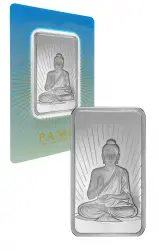 Silver Bullion 1 Ounce Wafer Faith Buddha  Bar Pre-Owned PAMP Suisse