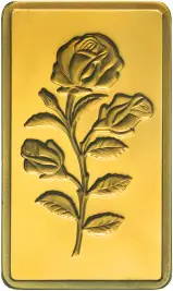 Gold Bullion 2.5 Gram Minted Rosa Best Value  Bar Pre-Owned PAMP Suisse reverse chards close up image