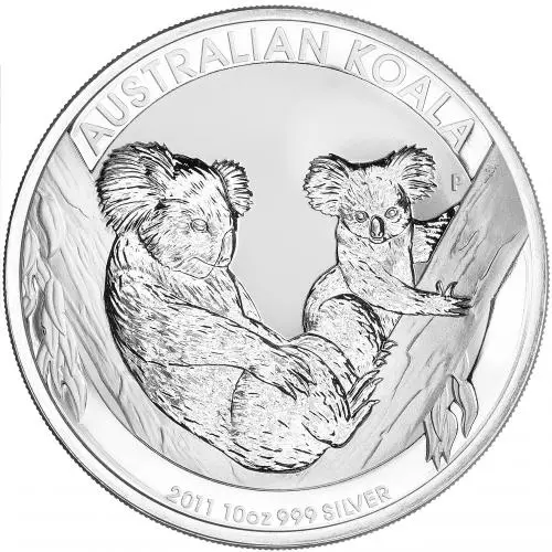 2011 Australian Koala 10 Ounce Silver Bullion Coin reverse