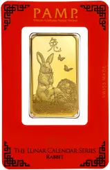 2023 Gold Year of the Rabbit 1 oz Minted Bar - In Sleeve