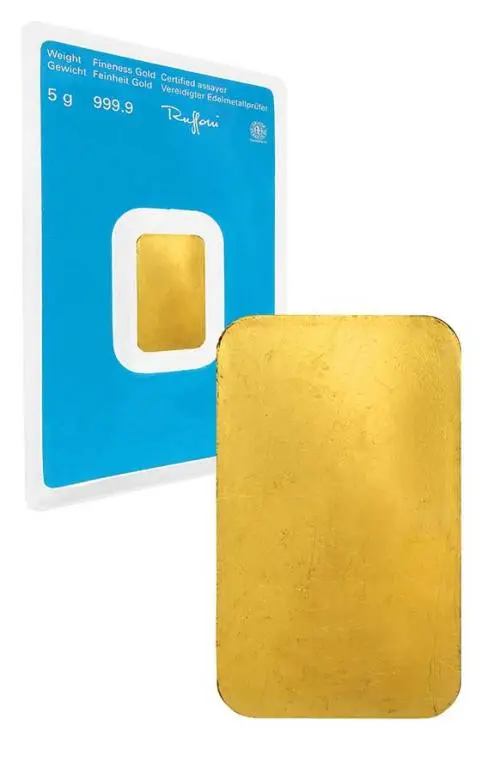 Kantonalbank Gold 5 Gram  Bar Switzerland Argor Heraeus obverse chards image 1