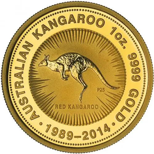 2014 Gold Bullion 1 Ounce Kangaroo Nugget $100  Coin  reverse
