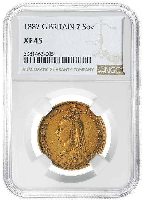 1887 Gold Double Sovereign Victoria Coin - NGC | Chards