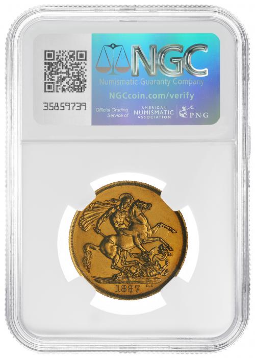 1887 Gold Double Sovereign Victoria Coin - NGC | Chards
