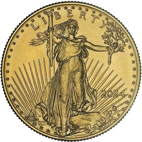2024 Gold Eagle 0.1 oz Bullion Coin obverse new