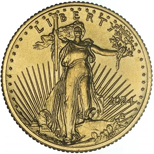 2024 Gold Eagle 0.1 oz Bullion Coin obverse new
