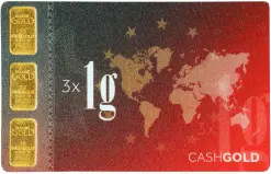 Karatbar Cash Gold Gold Bullion 3 x 1 gram Minted Bars