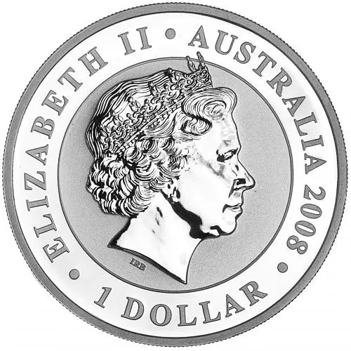2008 Australian Koala 1 oz Silver Guilded Bullion Coin obverse
