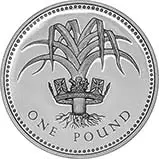 1985 UK Coin £1 Silver Proof Welsh Leek