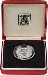1985 UK Coin £1 Silver Proof Welsh Leek Pound Sterling 25022