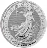 2025 Silver Britannia 1 Kg Bullion Coin TRM reverse side image 