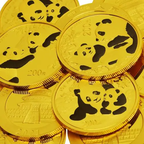 Chinese 15g Panda Gold Coin Best Value (New) reverse dates may vary 2