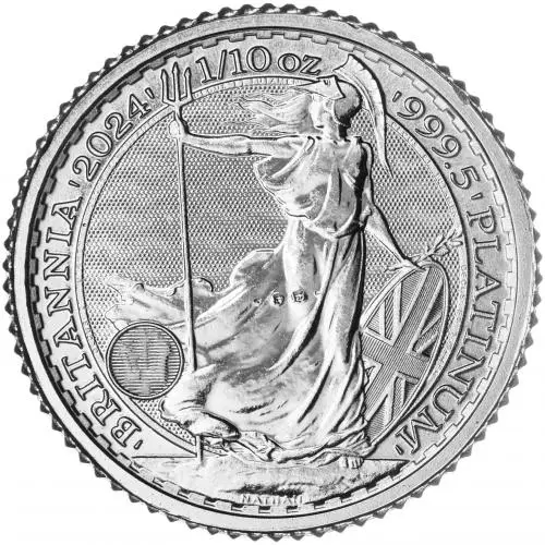 2024 Platinum Britannia 0.1 oz Bullion Coin reverse