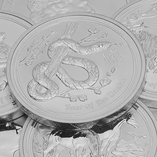 Australian 5 oz Lunar Silver Coin Best Value (Pre-Owned) reverse crop