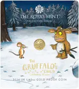 2024 The Gruffalo's Child 1/40 oz Gold Proof Coin reverse display trm crop