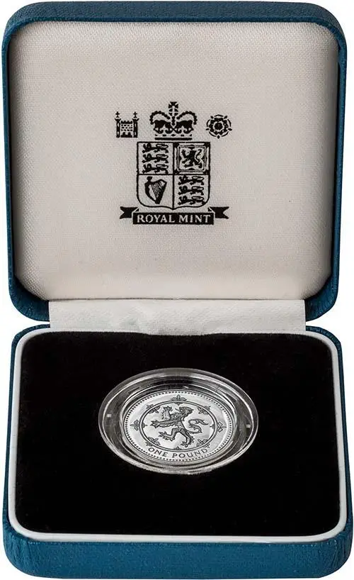 1994 UK Coin £1 Silver Proof Scottish Lion Pound Sterling 23158
