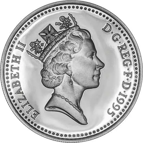 1995 UK Coin £1 Silver Proof Welsh Dragon Pound Sterling 24177