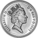 1995 UK Coin £1 Silver Proof Welsh Dragon Pound Sterling 24177