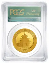 2014 Gold Graded 1 Ounce Panda  Coin Single China PCGS MS-69 obverse