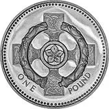 1996 UK Coin £1 Silver Proof Celtic Cross