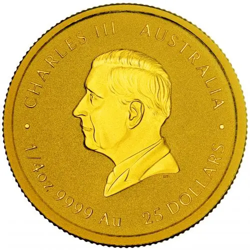 2025 Perth Mint Year of the Snake 1/4 oz Gold Coin  obverse