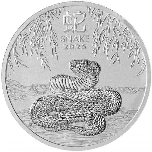 2025 Australian Year of the Snake 5 oz Silver Bullion Coin reverse
