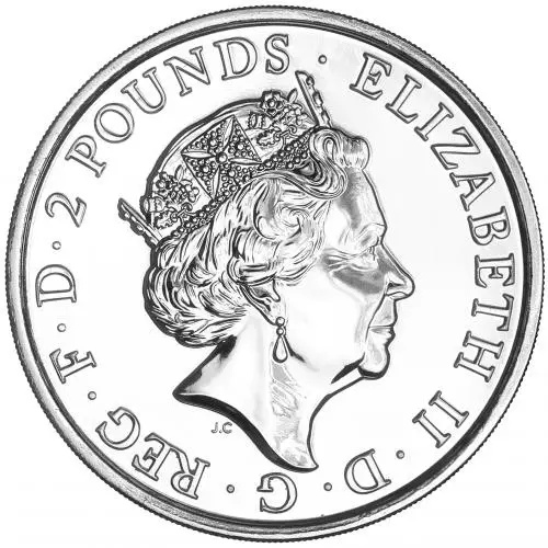 2022 Britannia Three Ages BU 1 oz Silver Britannia Pre-Owned obverse