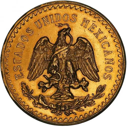 1944 Gold Bullion Mexican Peso 50 Pesos  Coin Single Mexico Mexico City Mint obverse