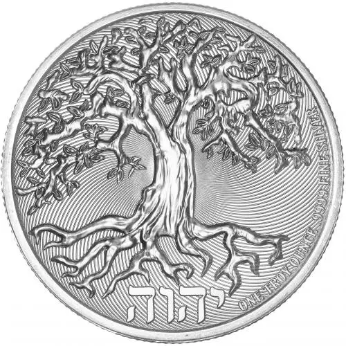 2022 Silver Bullion 1 Ounce Tree Of Life 2 Dollar  Coin Single Niue reverse