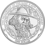 2021 The Lord Of The Rings 'Gandalf' New Zealand Silver 1 oz Bullion Coin