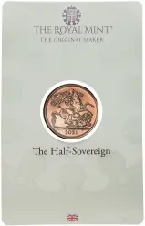 2021 Gold Half Sovereign Bullion Coin - In Sleeve
