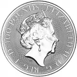 2018 Platinum 1 oz Queen's Beasts 'Red Dragon of Wales' Coin obverse