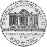 2020 Platinum Bullion 1 Ounce Philharmonic  Coin Single Pre-Owned Austria Austrian Mint obverse