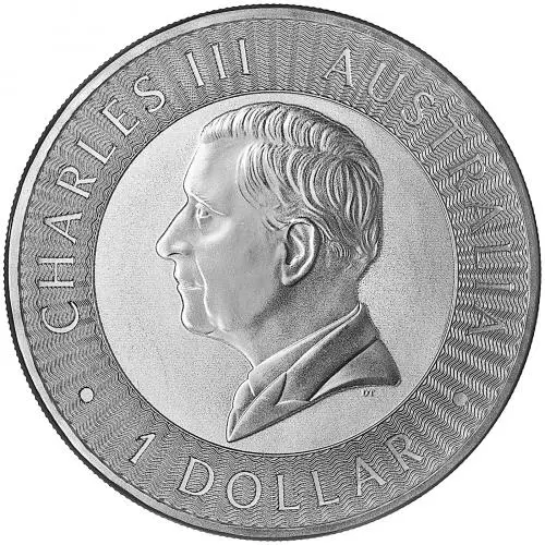 2025 Australian Kangaroo 1 oz Silver Bullion Coin obverse