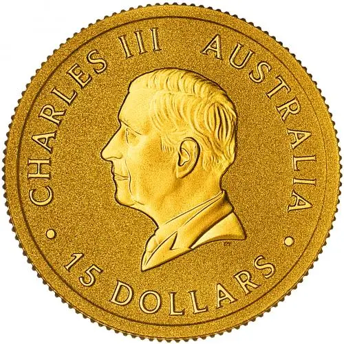 2025 Australian Kangaroo 0.1 oz Gold Nugget Bullion Coin obverse
