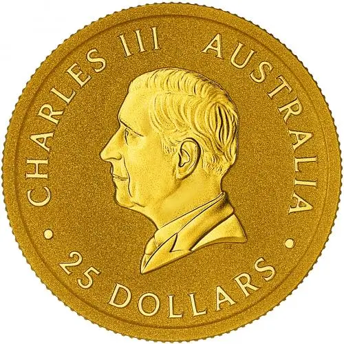 2025 Australian Kangaroo 0.25 oz Gold Nugget Bullion Coin obverse
