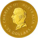 2025 Australian Kangaroo 0.25 oz Gold Nugget Bullion Coin obverse