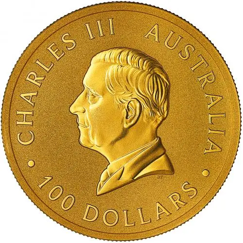 2025 Australian Kangaroo 1 oz Gold Nugget Bullion Coin obverse