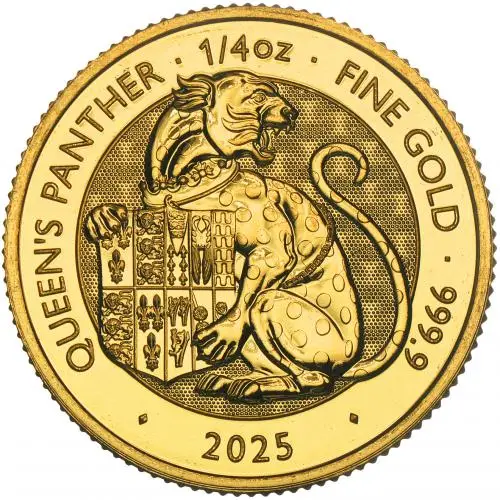 2025 Tudor Beasts 'Queen's Panther' 0.25 oz Gold Bullion Coin reverse