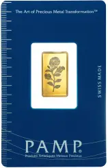 2.5g Gold Rosa Bar Pre-Owned