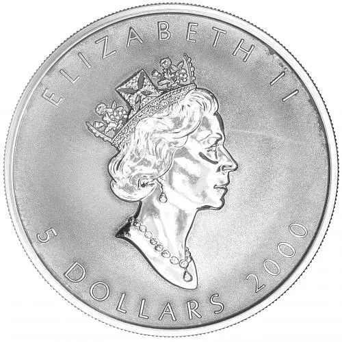 2000 Silver Uncirculated 1 Ounce Maple Expo 2000 Hannover Coin obverse