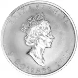 2000 Silver Uncirculated 1 Ounce Maple Expo 2000 Hannover Coin obverse