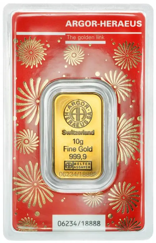 2024 Gold Bullion 10 Gram Minted Year of the Dragon  Bar Pre-Owned obverse