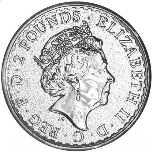 2017 Silver Bullion 1 Ounce Britannia Rooster/Cockerel  Coin Single United Kingdom The Royal Mint obverse