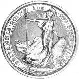 2017 Silver Bullion 1 Ounce Britannia Coin with Rooster Lunar Edge