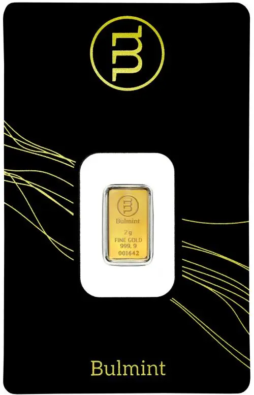 Bulmint 2g Minted Gold Bullion Bar reverse 1