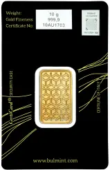 Bulmint 10g Minted Gold Bullion Bar obverse 1