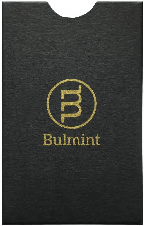 Bulmint 20g Minted Gold Bullion Bar in sleeve front