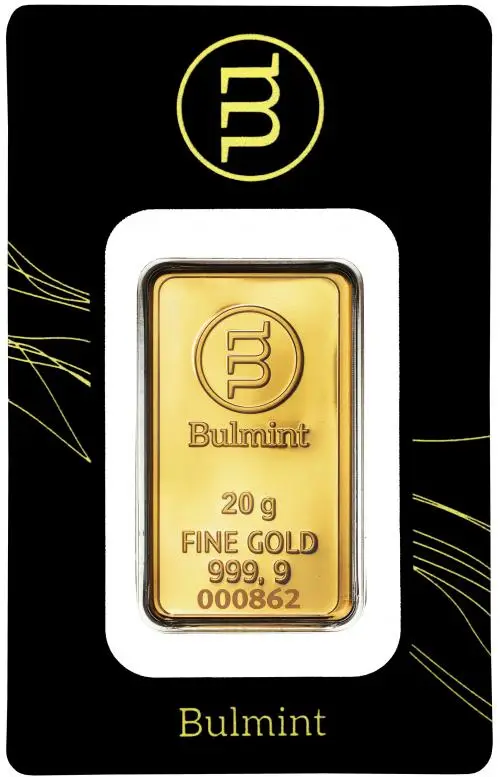 Bulmint 20g Minted Gold Bullion Bar reverse 1