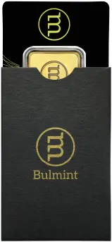 Bulmint 100g Minted Gold Bullion Bar sleeve 1